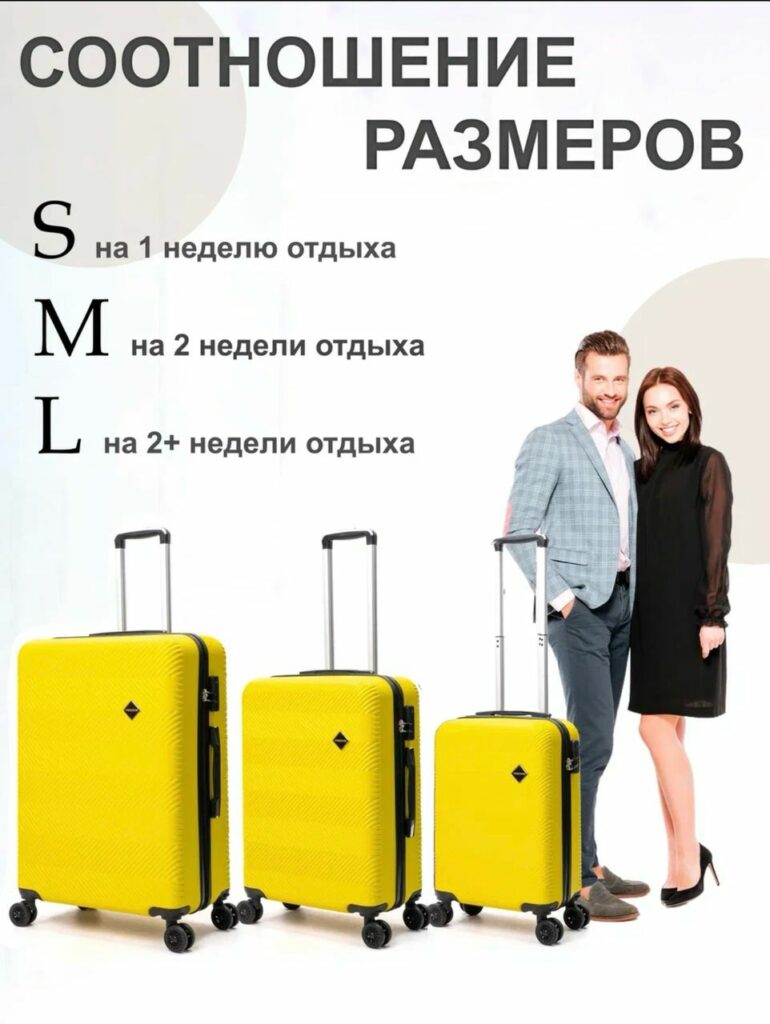 Комплект из 3-х чемоданов 