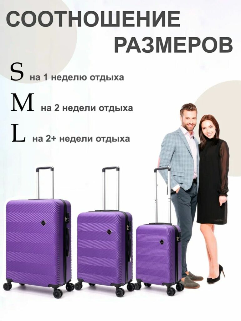 Комплект из 3-х чемоданов 