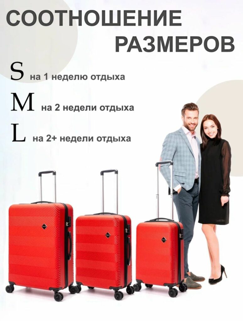 Комплект из 3-х чемоданов 